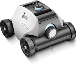 Cordless Robotic Pool Vacuum, Above Ground Pool Vacuum,Powerful Suction&130mins Running Time,6600mAh Battery, Ideal for Flat Above Pools Up to 1300 Sq.ft