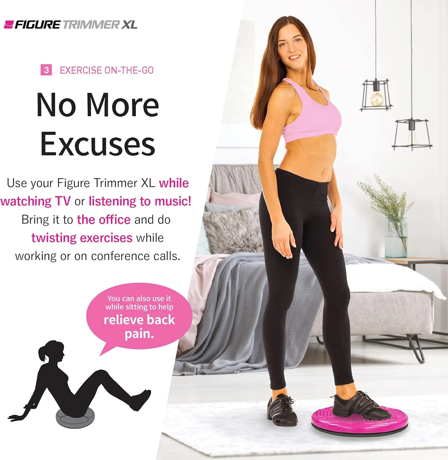 Core Abs Twister Board - Waist Sculptor Twister Board for Core & Ab Exercise - Waist Twisting Disc, Dizzy Disc Twist Board for Slimming Workout with 8 Magnets Reflexology