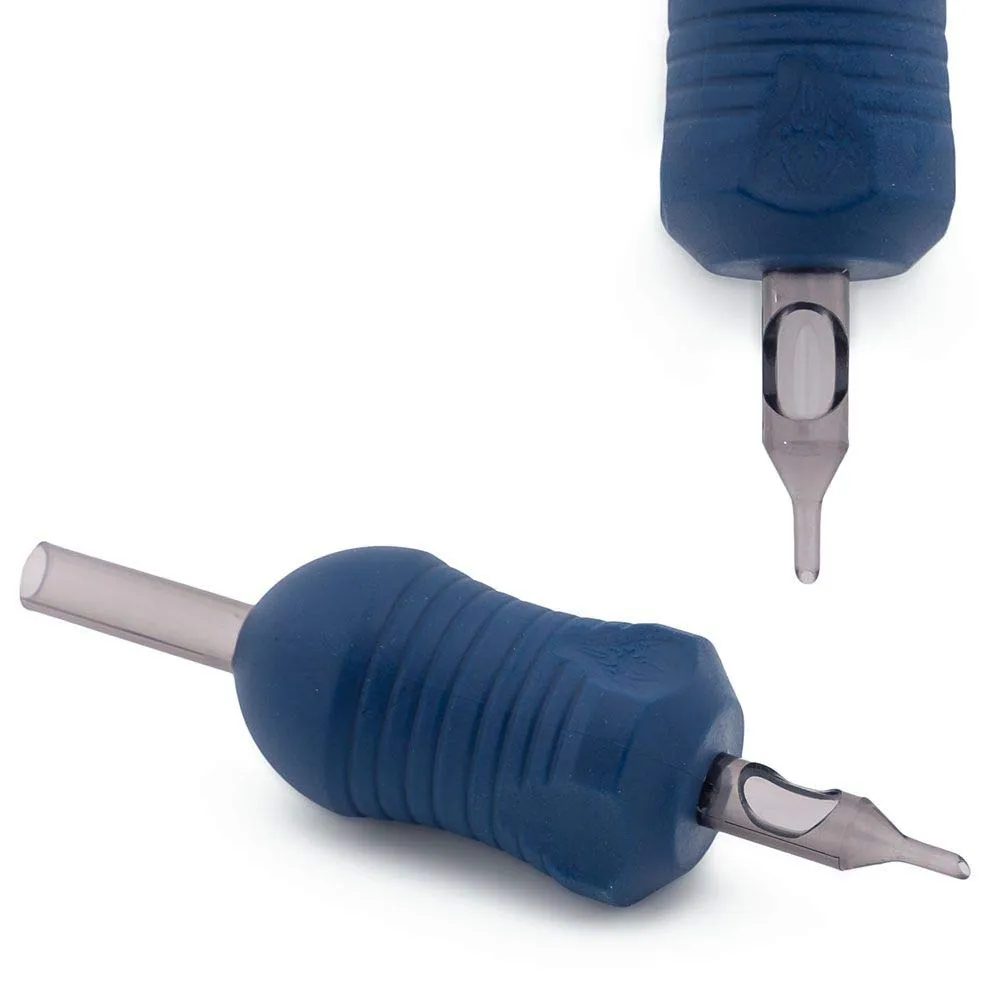 Core Disposable Tattoo Tubes and Grips, Plastic, 1.25” Contour, Box of 20, Tattoo Tips Style RT7