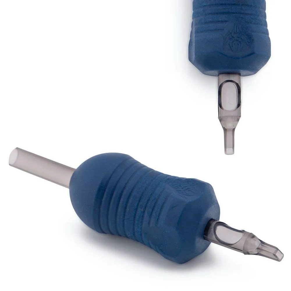 Core Disposable Tattoo Tubes and Grips, Plastic, 1.25” Contour, Box of 20, Tattoo Tips Style RT7