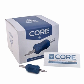 Core Disposable Tattoo Tubes and Grips, Plastic, 1.25” Contour, Box of 20, Tattoo Tips Style RT18