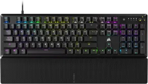 CORSAIR K70 CORE RGB Mechanical Wired Gaming Keyboard with Palmrest – Pre-Lubed MLX Red Linear Switches, SOCD, ABS Double-Shot Keycaps, Sound Dampening, Media Control Dial, QWERTY NA – Black