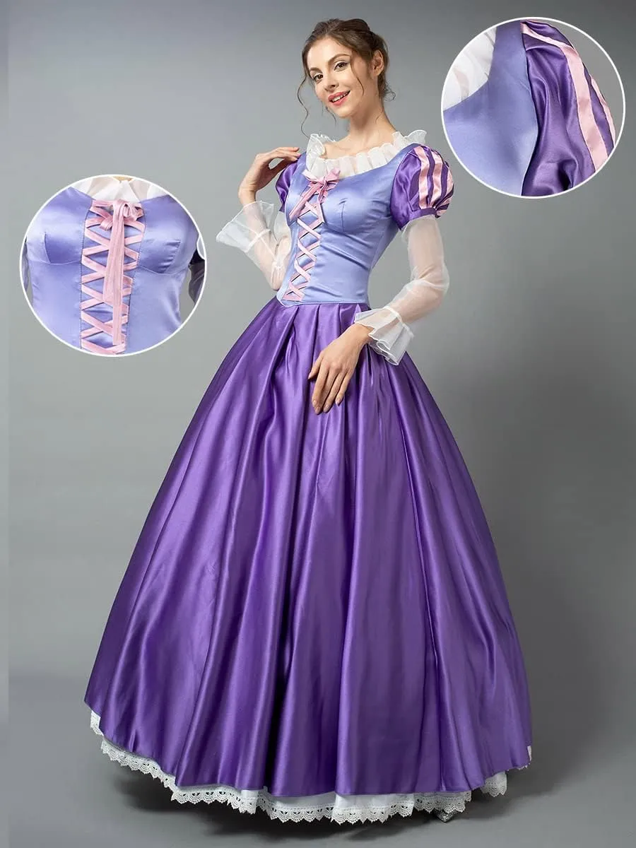 CosFantasy Adult Princess Dresses Purple Ball Gown Dress Prom Party Dress for Halloween Cosplay Costume mp003880