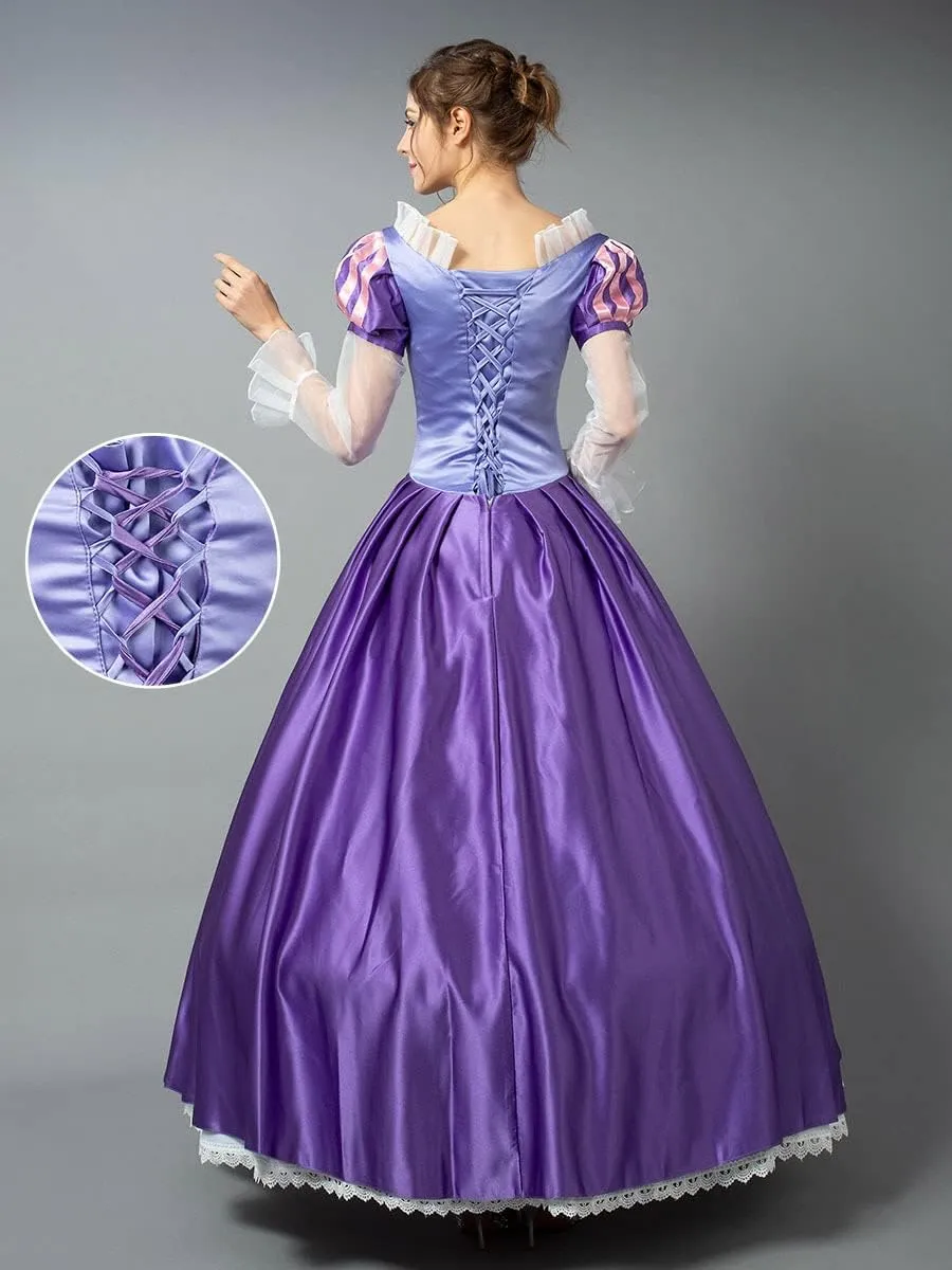 CosFantasy Adult Princess Dresses Purple Ball Gown Dress Prom Party Dress for Halloween Cosplay Costume mp003880