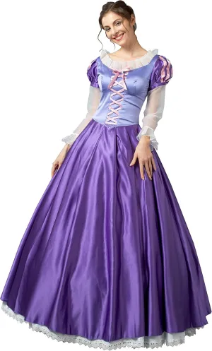 CosFantasy Adult Princess Dresses Purple Ball Gown Dress Prom Party Dress for Halloween Cosplay Costume mp003880