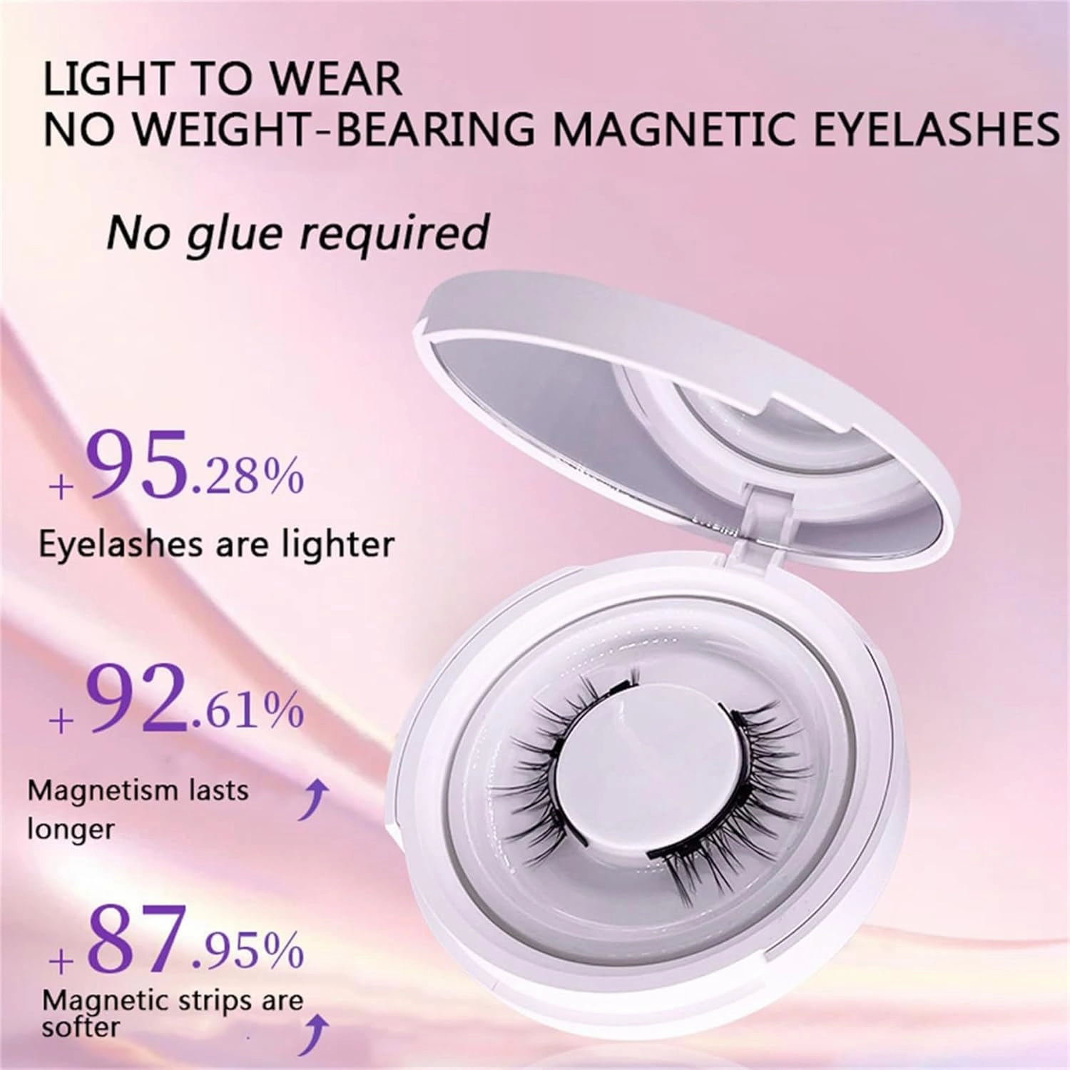 Craft Magnetic Eyelashes, Magnetic Eyelashes with Applicator, Craft Magneticlashes, Double Sided Reusable Magnetics lashes (G,2PCS)