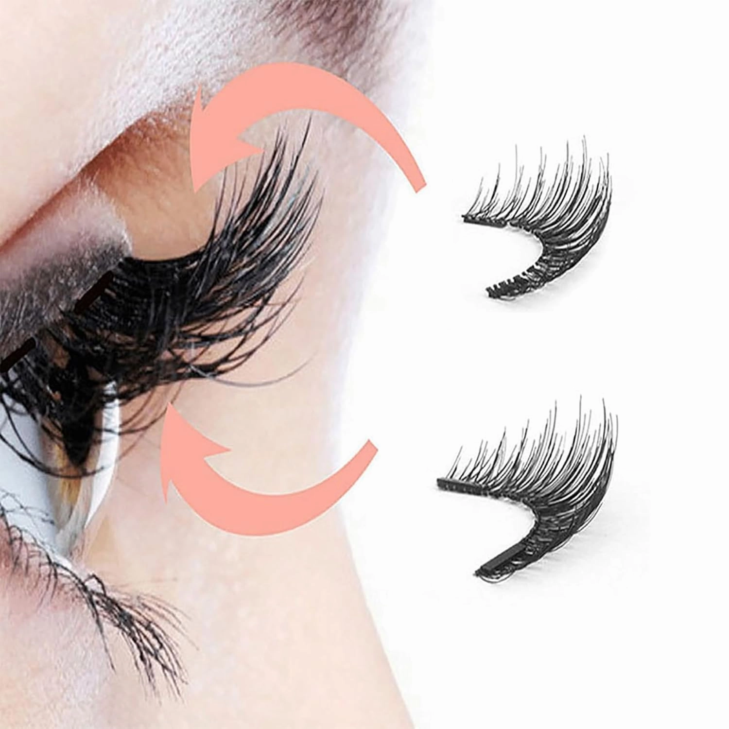 Craft Magnetic Eyelashes, Magnetic Eyelashes with Applicator, Craft Magneticlashes, Double Sided Reusable Magnetics lashes (G,2PCS)
