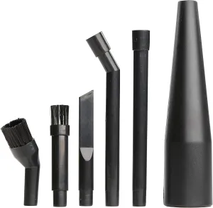 CRAFTSMAN CMXZVBE38668 1-1/4 in. 6-Piece Micro-Cleaning Wet Dry Vac Attachment Kit, Industrial-Grade Shop Vacuum Accessories for Intricate and Detail Cleaning, Fits 1-1/4 in. Hose Diameter
