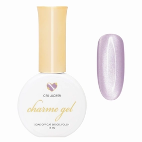 Daily Charme Velvet Coquette Silk Cat Eye C90 Lucifer Magnetic Gel Nail Polish Collection 15ml Soak Off UV Led Gel Nail Polish, Home DIY/Nail Salon Manicure (Royal Lilac Purple)
