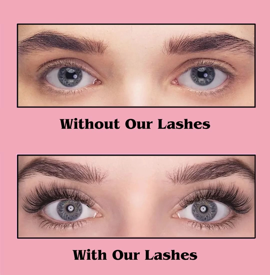 Dalarey Magnetic Lashes with Applicator Magnetic Eyelashes Natural Look Clear Band Wispy Reusable Magnetic Eyelashes No Glue Needed Magnetic Lashes Without Eyeliner False Eyelashes (3pcs)