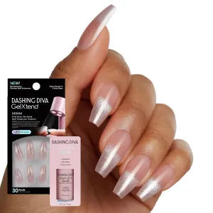 Dashing Diva GelXtend Design & Removal Kit - Nail Tips & Magic Off  Remover - Acrylic Nails with LED Glue - Lasts Up to 14 Days - Press On Remover with Niacinamide and Castor Oil - Lilac Kisses