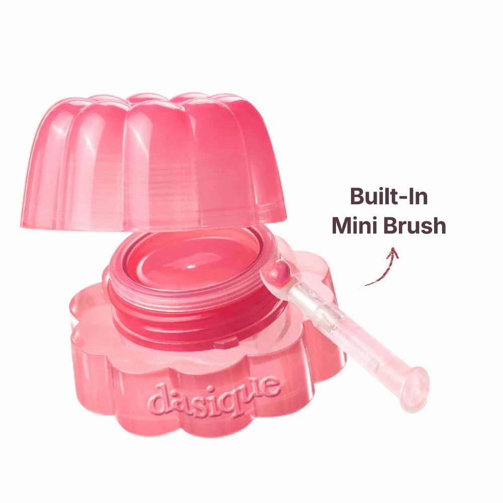 Dasique Chewing Glow Pot #14 Poppy Pudding 0.14 oz | Buildable & Variety of Colors | Bouncy Texture | Dewy Jelly Glow | K-beauty