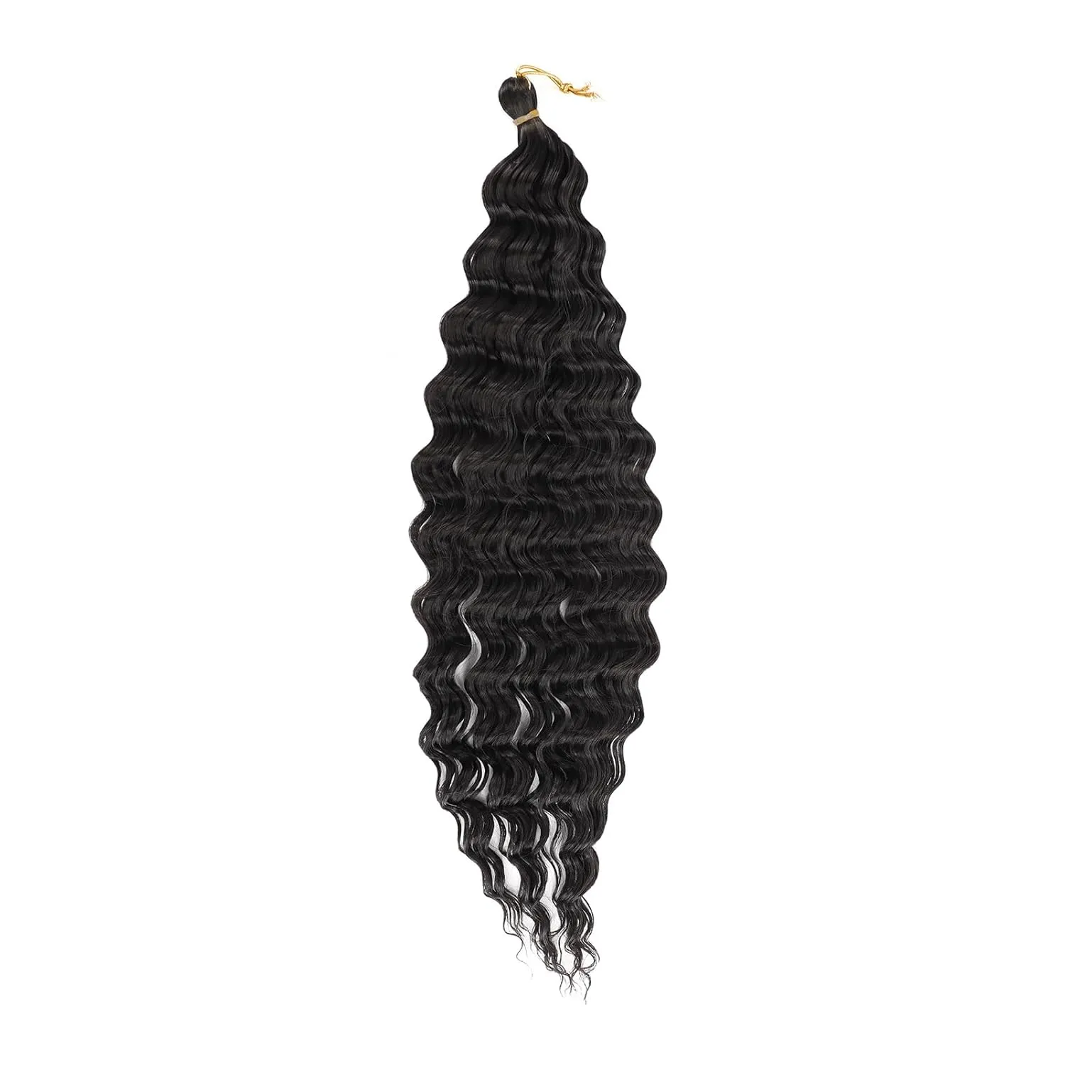 Deep Wave Crochet Hair Black Synthetic Water Wave Crochet Hair for Goddess 22Inch 3 Packs Wet and Wavy Braiding Hair Pre Stretched