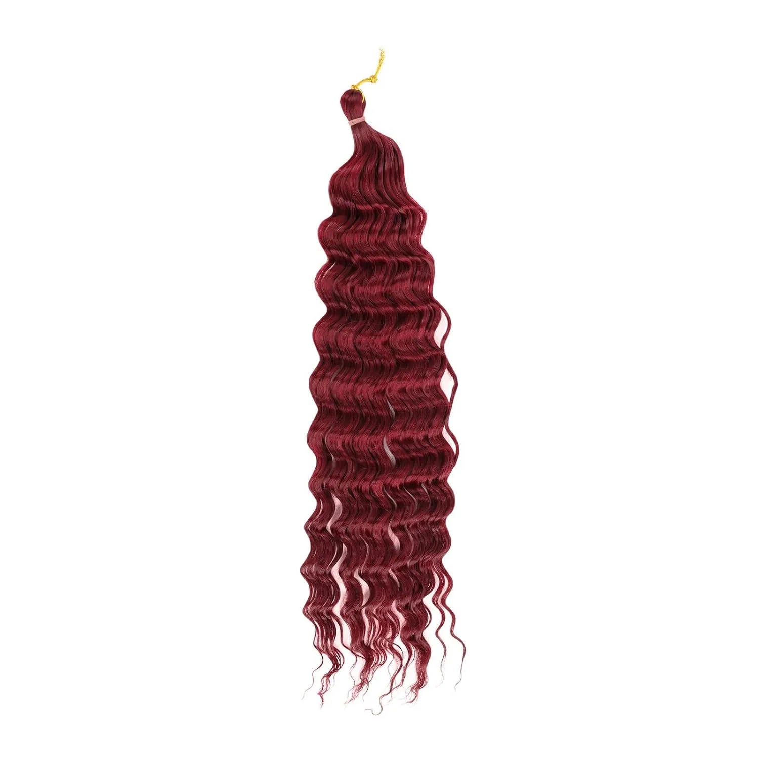 Deep Wave Crochet Hair Wine Red Synthetic Water Wave Crochet Hair for Goddess 22Inch 3 Packs Wet and Wavy Braiding Hair Pre Stretched Ombre A