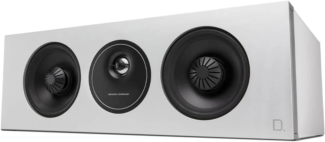 Definitive Technology Demand Series D5c 2-Way Center Channel Speaker | Superior Vocal Reproduction for Music & Movies | White, 25- inch (MGAB)