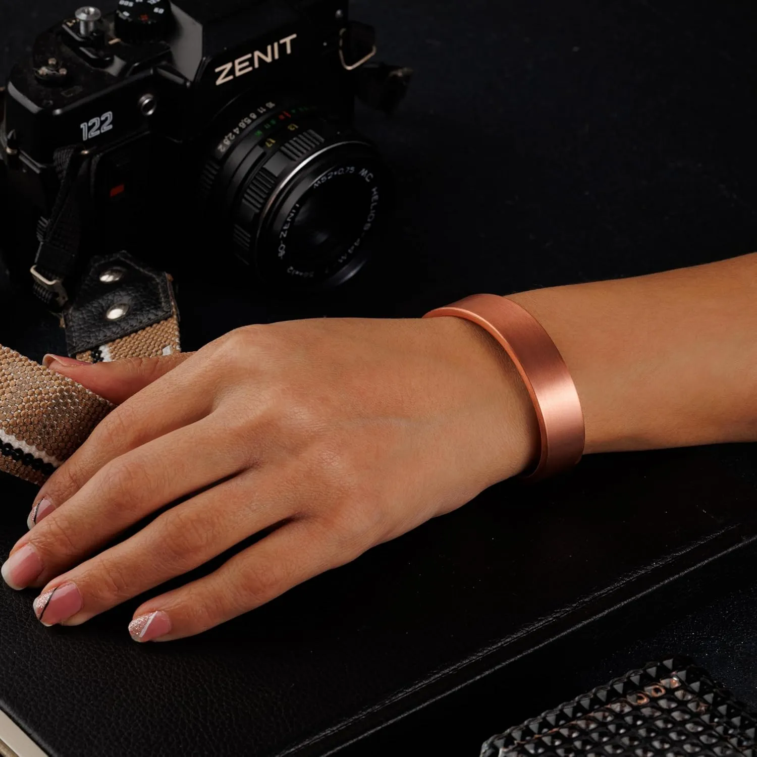 DEMMEX 3mm Thick Copper Bracelet for Men & Women – 100% Pure Solid Turkish Copper Cuff Bangle, Heavy-Gauge & Uncoated, Non-Magnetic – 1/8" Thickness, Thickest of Its Kind