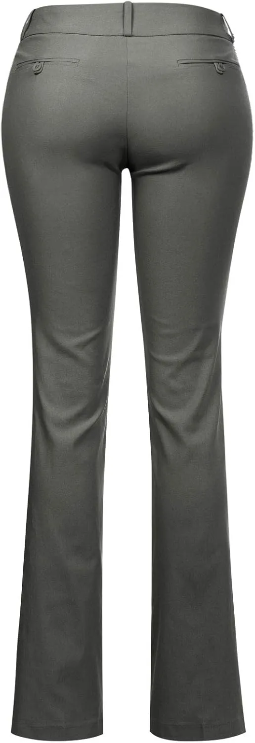 Design by Olivia Women's High Waist Comfy Stretchy Bootcut Trouser Pants