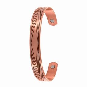 Diamond Pattern Copper Bangle