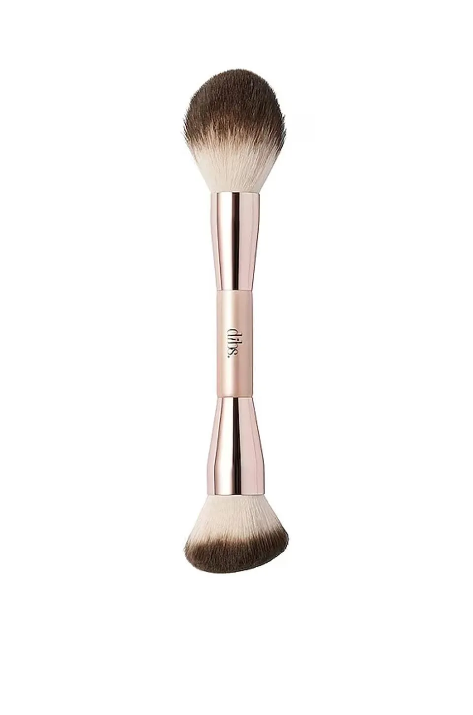 DIBS Beauty Duo Brush Face - Double-Ended Face Brush for Setting Powder, Highlighting