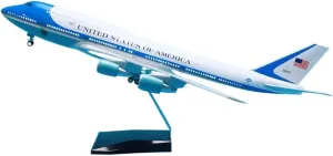 Die-cast Aircraft Model 1 150 Aircraft with Wheels and LED Lights for Boeing B747-200 American Aircraft Model Scale Model Kit 47cm Airplane Model kit