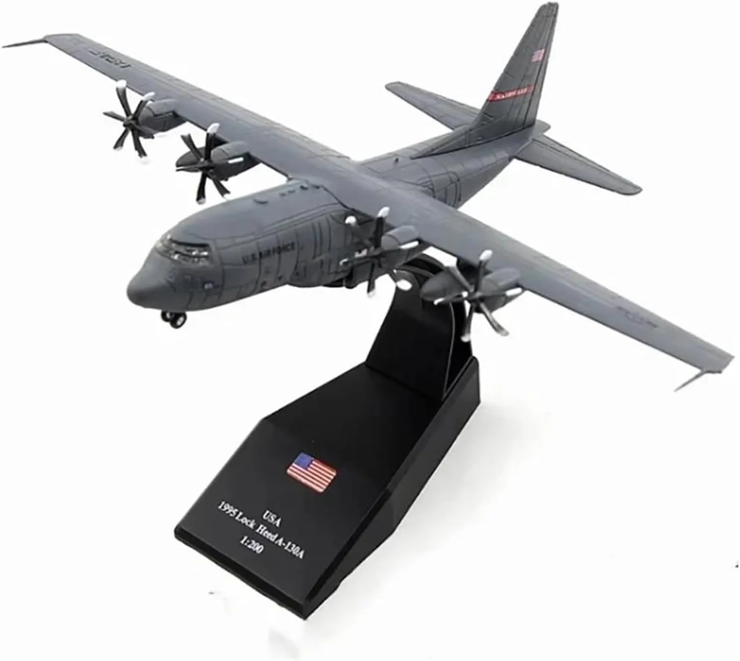 Diecast Plane Model 1:200 Scale for C-130H Hercules Transport Finished Alloy Aircraft Model Display Collectible