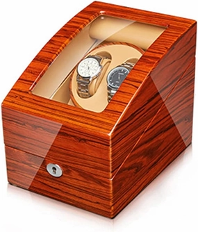 Display Box Automatic Watch Winder With Quiet Mabuchi Motors Flexible Watch Pillow Watches Display Box For 2 3/4 6/6  7 Watches Wood Shell Piano Finish 4 Rotation Mode Setting