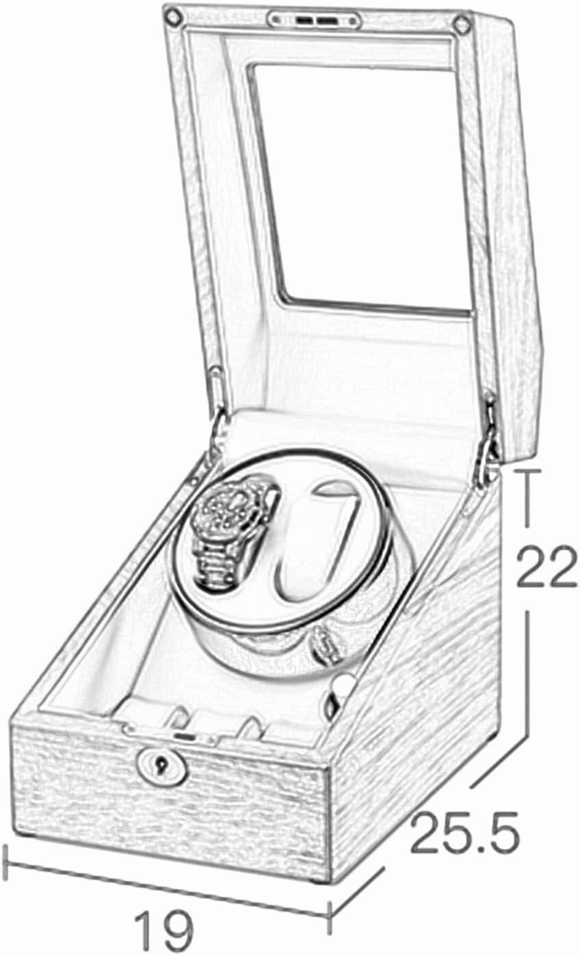 Display Box Solid Wood Watch Winder for 2 0/2 3 Automatic Watches, with Super Quiet, 4 Rotation Mode Setting, Fit Lady and Man Watches(Rosewood white,2 0)
