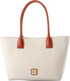 Dooney & Bourke Handbag, Pebble Grain Small Russel Tote - White