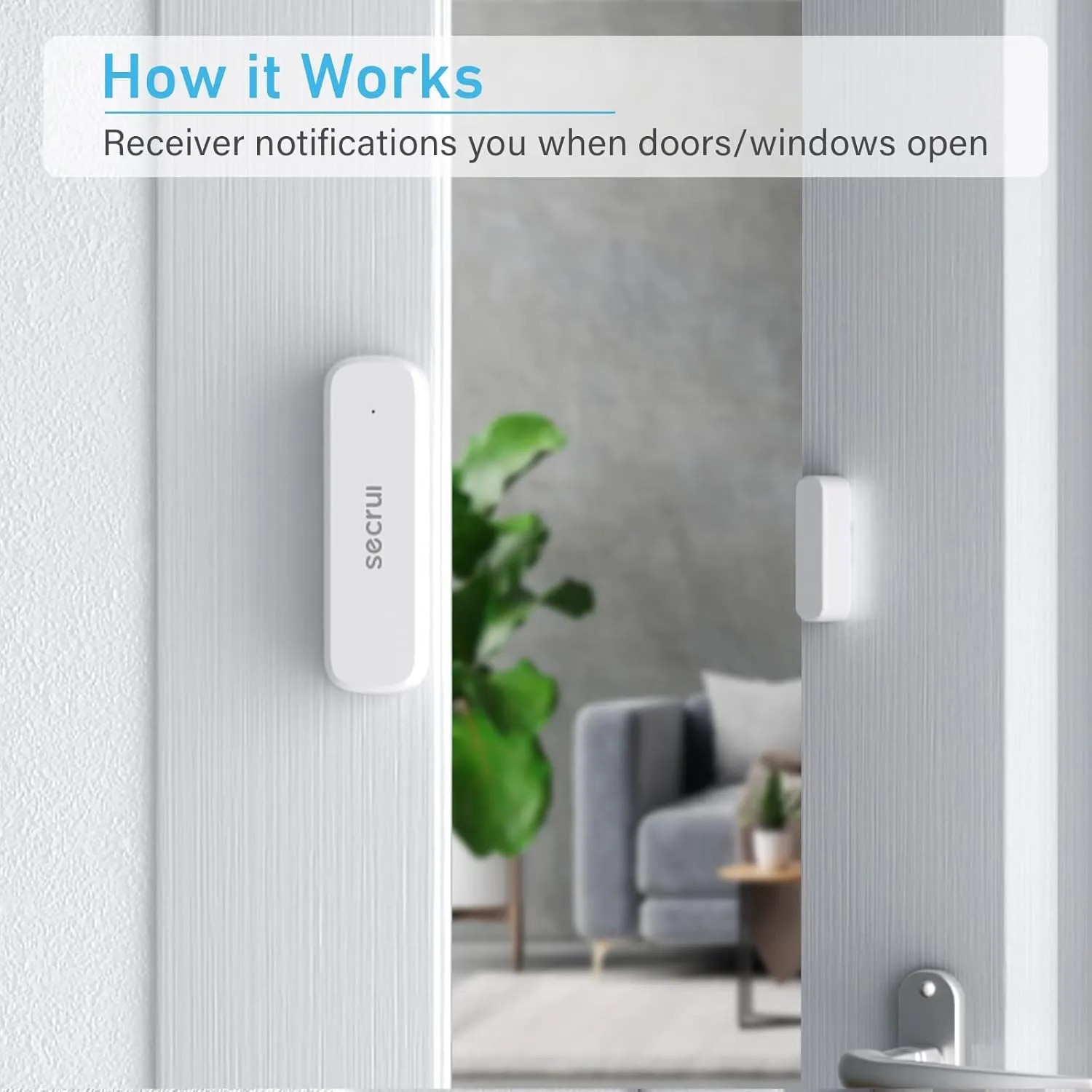 Door Chime, Door Sensor Chime for Door Opens – Door Ringer with 500ft Operating Range 52 Chime Adjustable Volume Mute Mode LED Indicators –Entry Alert Chime for Business/Home/Office