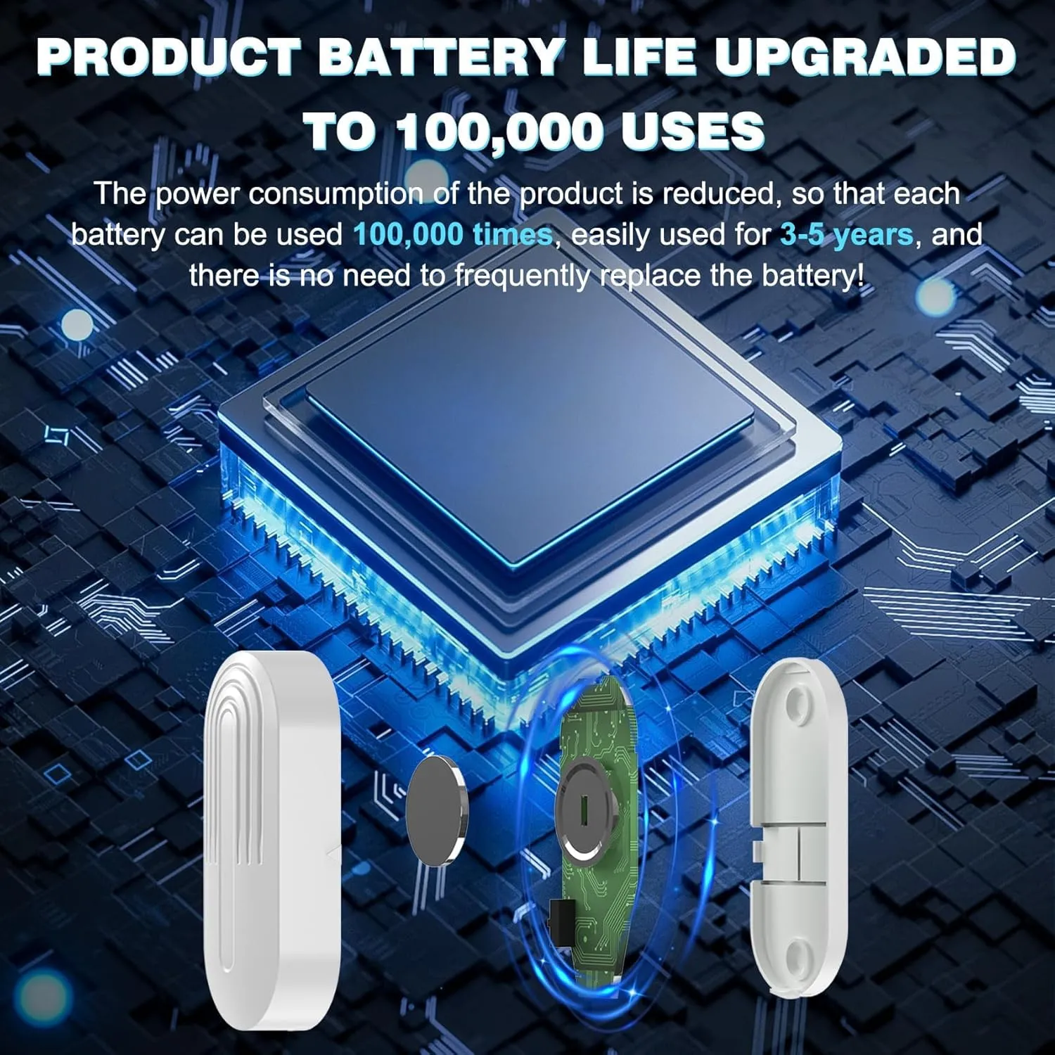 Door Chime,SanJie Wireless Door Sensor Chime When Door Opens,Door Entry Alarm Chime for Business/Home/Kids,500 FT Range,26 Chimes 5 Adjustable Volume Door Ringer Alert 2 Sensors   1 Receivers
