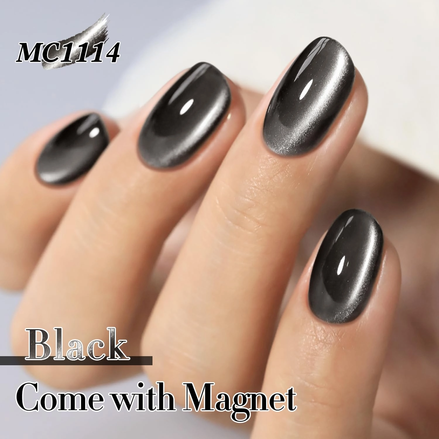 Double Rhythm 6 Colors Cat Eye Gel Polish Set Shimmer Glitter with Magnet Holographic Reflective Magnetic UV Polish Art Kit (6-Kit 41)