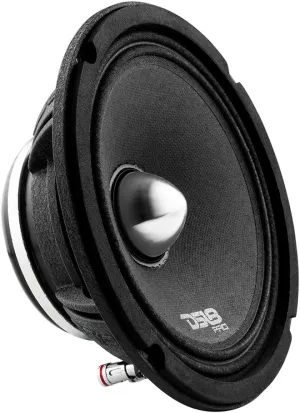 DS18 PRO-FR6NEO 6.5" Full-Range Loudspeaker - Silver Aluminum Bullet, 450W Max, 225W RMS, 4-Ohms, Grill Included, Neodymium Magnet - Best Fullrange Car Audio Door Speaker (1 Speaker)