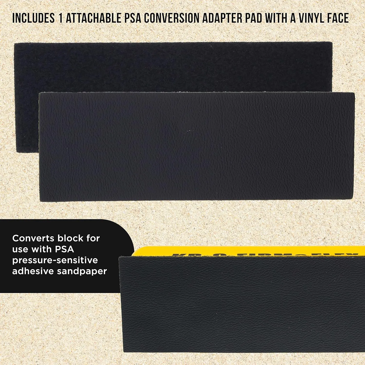 Dura-Gold Pro Series 9" K-Block Sander Firm & Flex Hand Sanding Block Pad with Hook & Loop Backing and PSA Sandpaper Conversion Adapter Pad - Automotive Paint Prep Sand Shape Contour Woodworking Wood