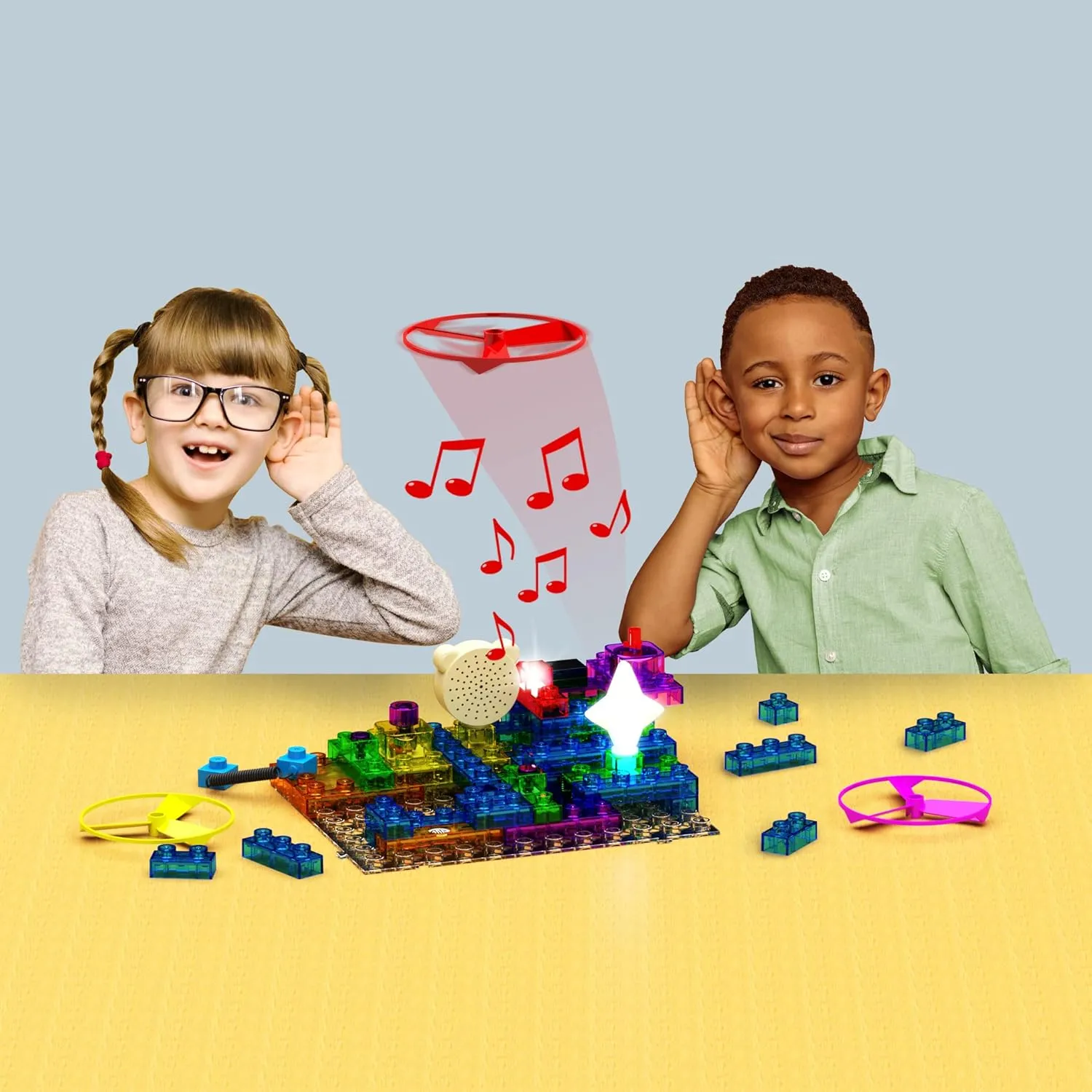 E-Blox Building Blocks STEM Circuit Kit, 120 Projects, Build Your Own Sound Machine & Radio, Build Real Working FM Radio & Listen to Favorite Station, Science, Birthday Gift, Boys, Girls, 8 