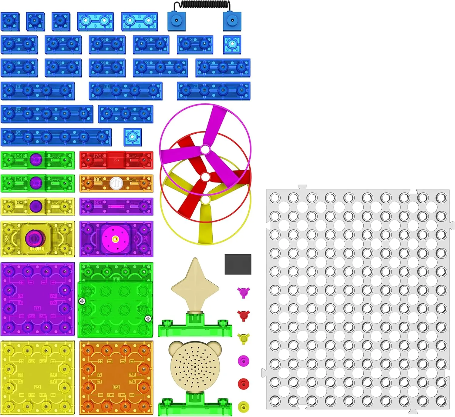 E-Blox Building Blocks STEM Circuit Kit, 120 Projects, Build Your Own Sound Machine & Radio, Build Real Working FM Radio & Listen to Favorite Station, Science, Birthday Gift, Boys, Girls, 8 