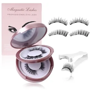 Elara Craft Magnetic Eyelashes, Magnetic Eyelashes with Applicator Natural, Soft Magnet Lashes Natural Look, Reusable Glue-free False Eyelashes Series (Nature Series(EA10 EM10))