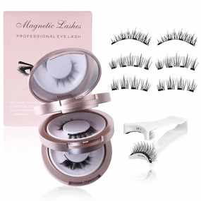 Elara Craft Magnetic Eyelashes, Magnetic Eyelashes with Applicator Natural, Soft Magnet Lashes Natural Look, Reusable Glue-free False Eyelashes Series (Flower Series(EM01 EA04 HPD08-4))