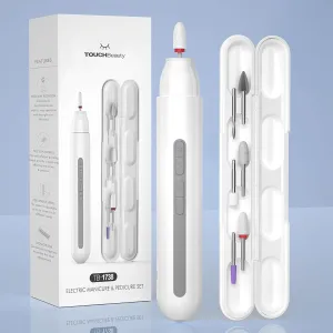 Electric Nail Drill, TOUCHBeauty Portable Electric Nail File Professional, Cordless Electric Nail File for Acrylic Gel Nails, Manicure Pedicure Tool with Nail Drill Bits Sanding for Home Salon