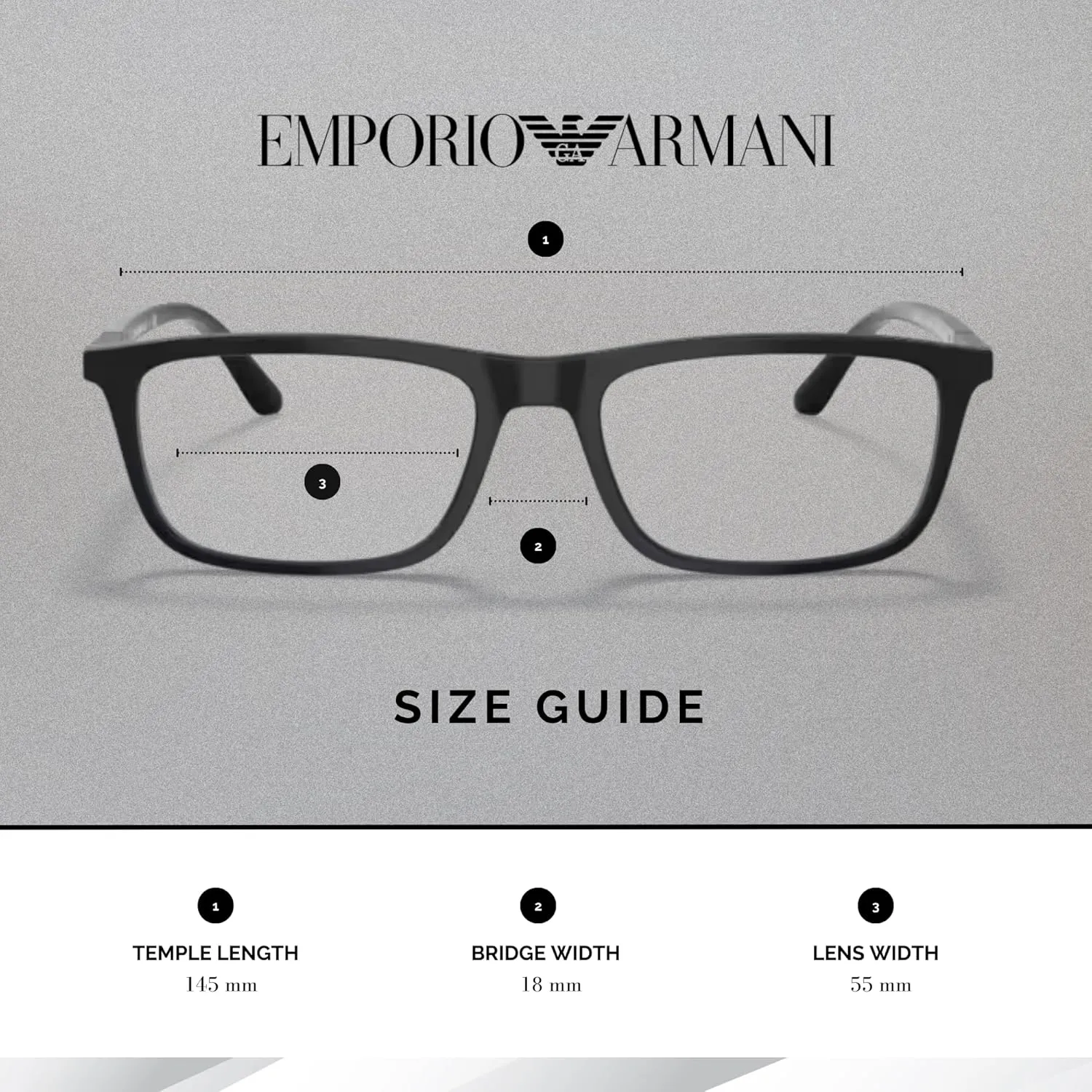 Emporio Armani EA4160 Rectangle Eyeglasses for Men   TWO FREE Magnetic Sun Lenses   BUNDLE With Designer iWear Eyewear Kit