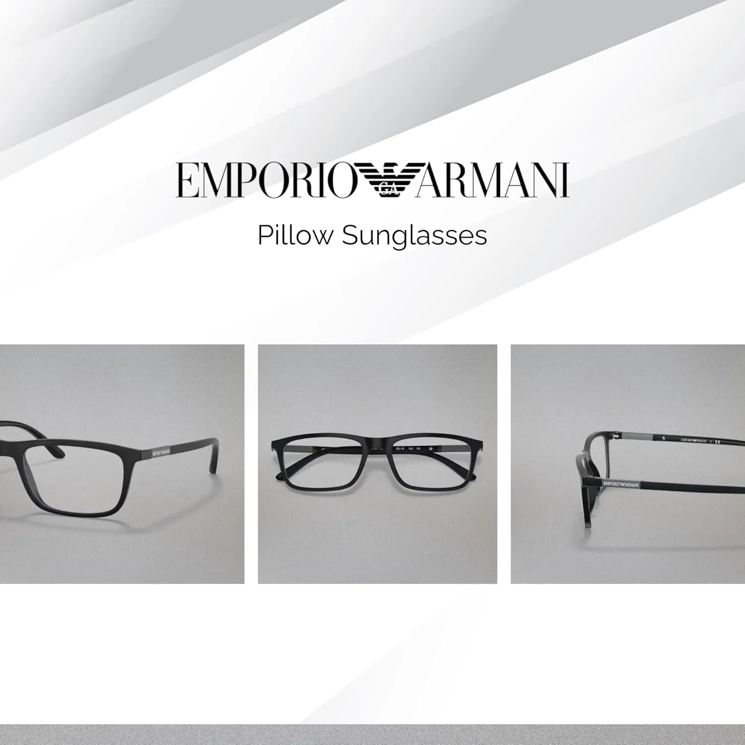Emporio Armani EA4160 Rectangle Eyeglasses for Men   TWO FREE Magnetic Sun Lenses   BUNDLE With Designer iWear Eyewear Kit