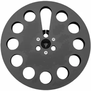 Empty Tape Reel, Universal Open Reel Sound Tape Empty Reel for Reel to Reel, 7 Inch Aluminum Alloy Takeup Reel for 1/4 Inch Tape for ReVox Studer (Black)