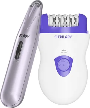 Epilady Face & Body Hair Removal Device Bundle, Speed Corded Epilator   Esthetic Facial Hair Removal for Women, Epilator for Women Legs, Arms, Underarms, Face, Bikini (Purple)