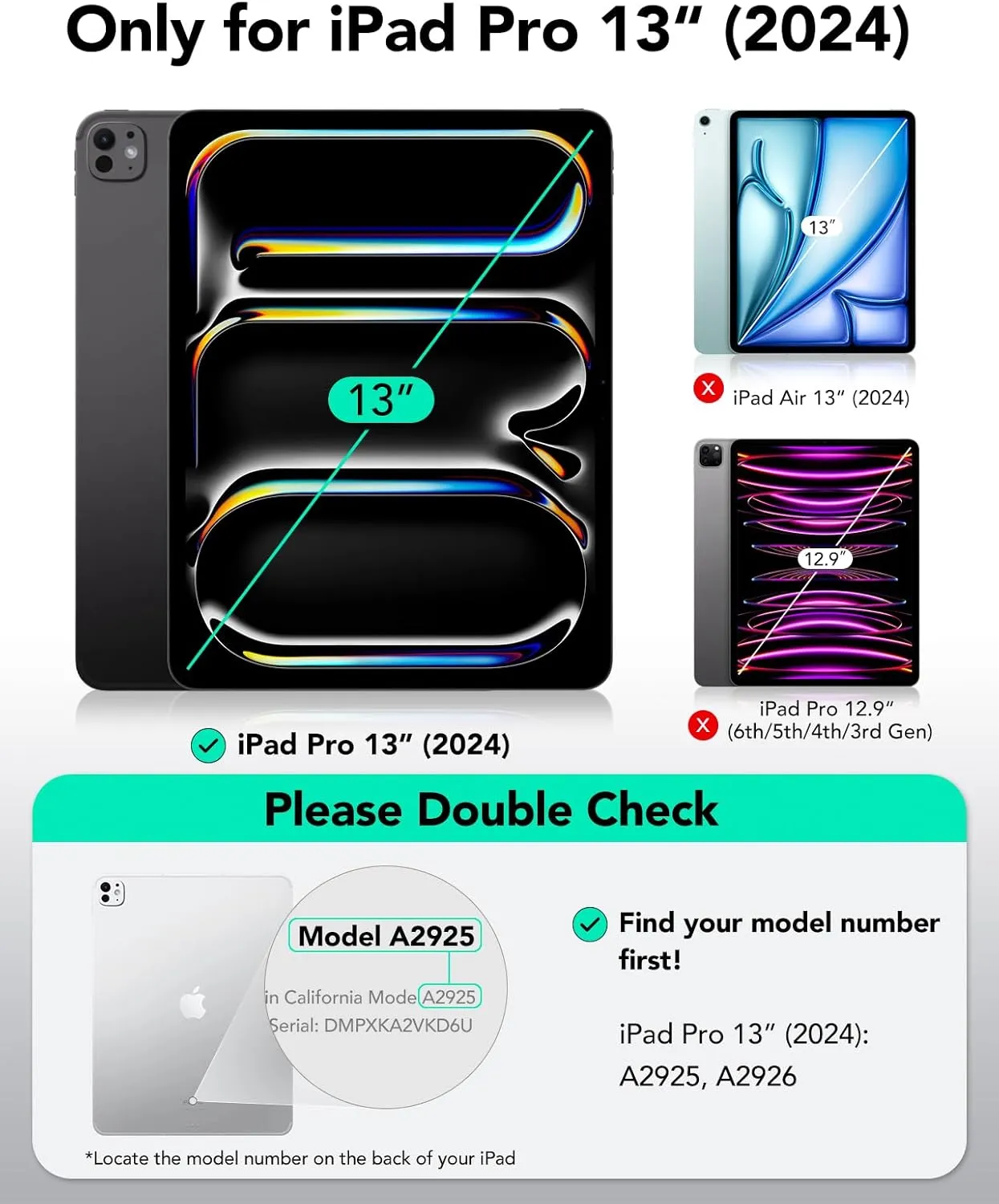 ESR for iPad Pro 13 Inch Case M4(2024), iPad Pro 13 Rotating Case with Removable Magnetic Cover, Adjustable Portrait/Landscape Stand with Raised Screen View, 9 Standing Angles, Shift Series, Black