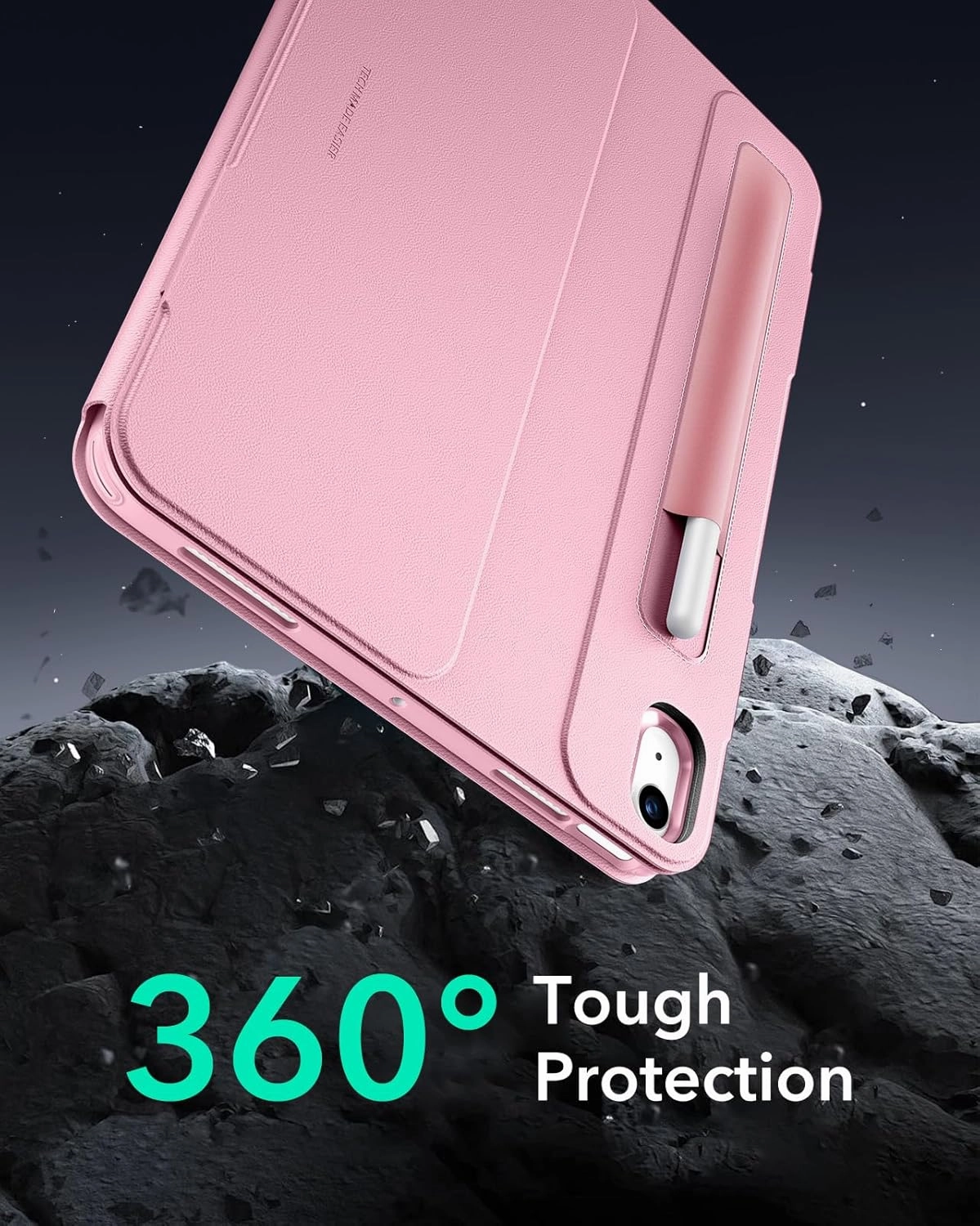 ESR for iPad Air 11 Inch Case (2025) M3/M2, iPad Air 7th/6th/5th/4th Gen Case (2024/2022/2020) 10.9 Inch, Removable Magnetic Cover, Adjustable Portrait/Landscape Stand, 9 Standing Angles, Pink