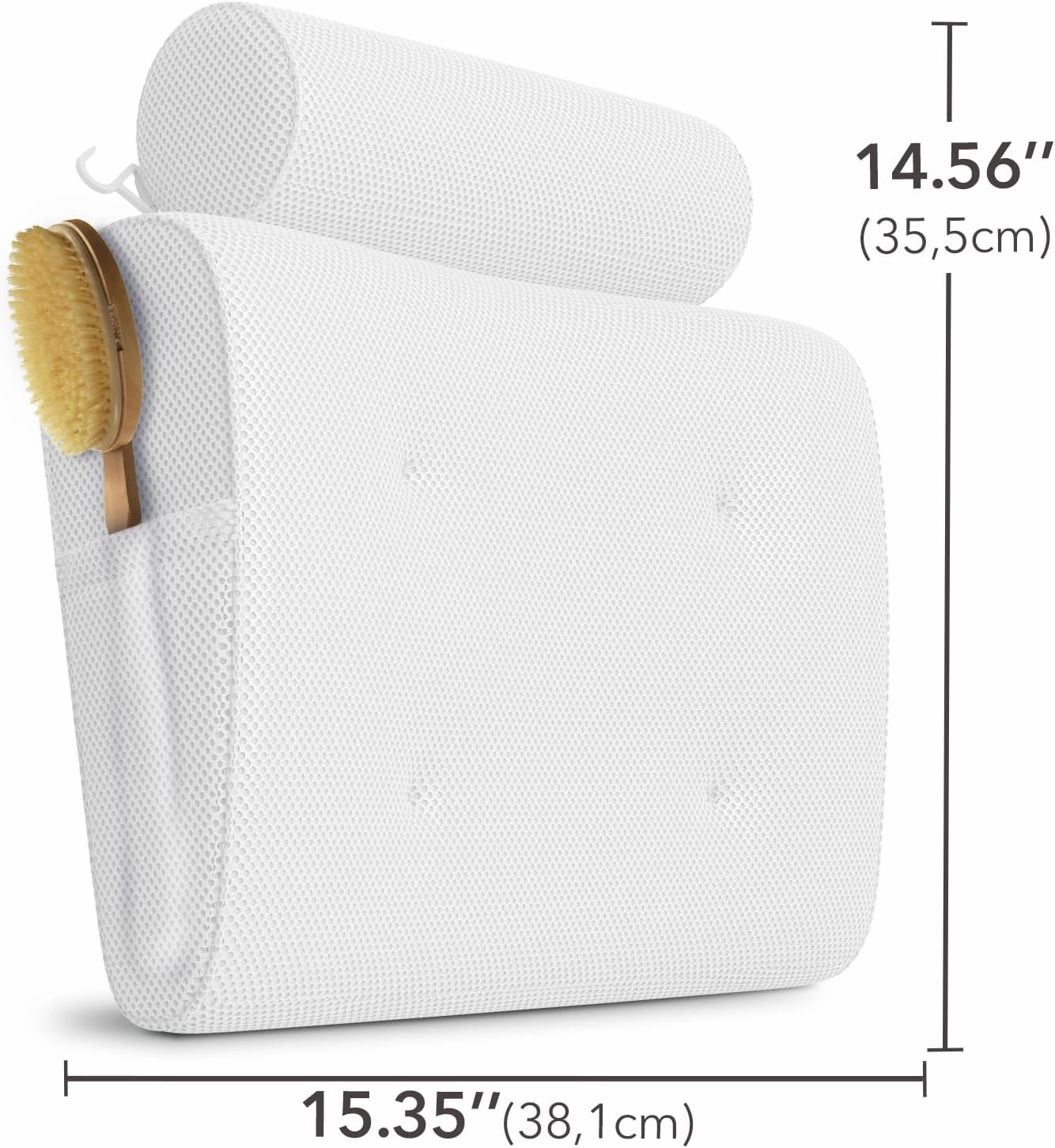 Everlasting Comfort Luxury Bath Pillow - Head, Neck, Back Support Cushion for Bathtub, Spa, Soaking