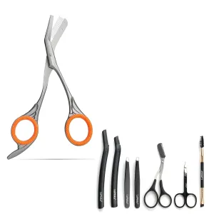 Eyebrow Trimming Scissors with Combs Eyebrow Trimmer Kit