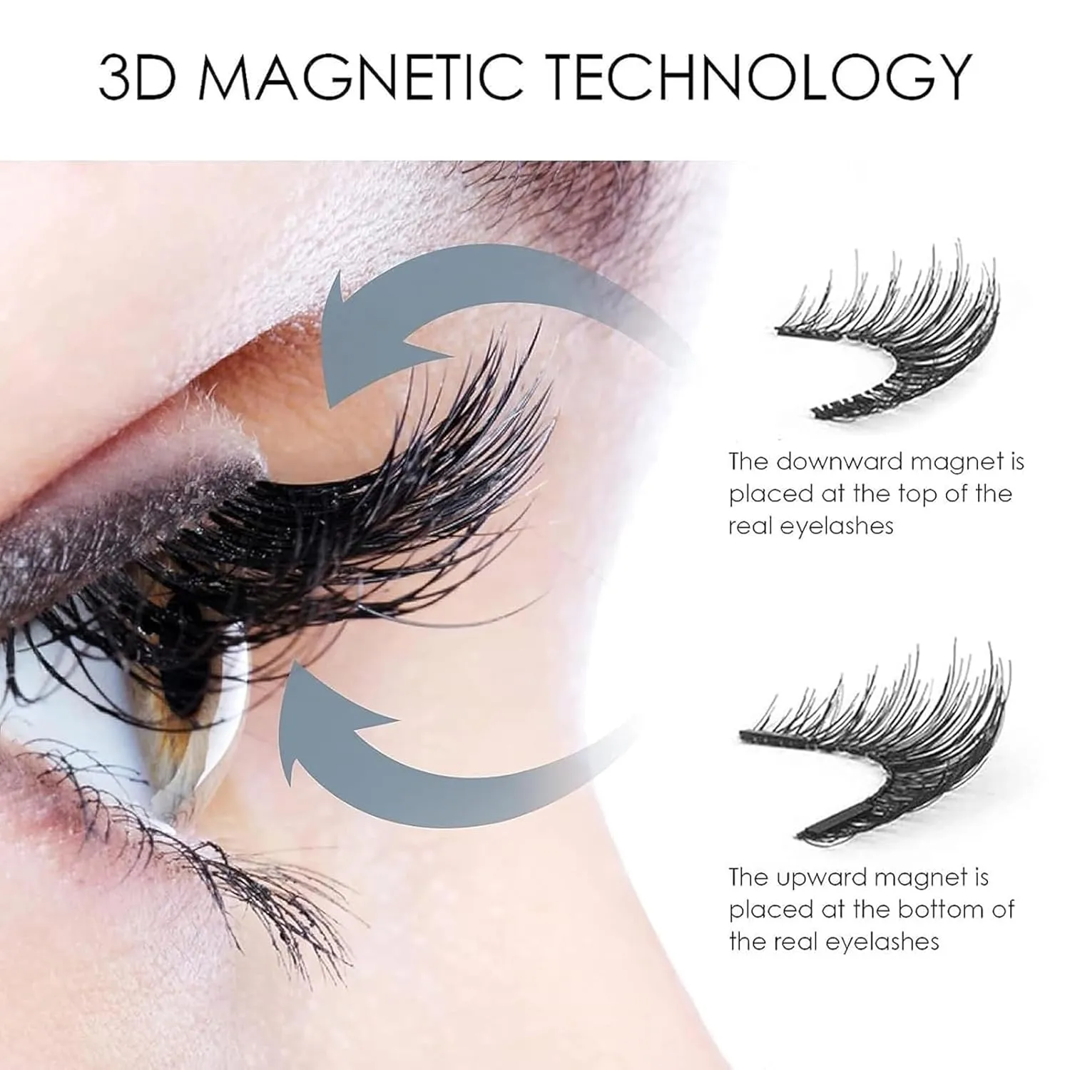 Ez Bella Lashes, Aerliss EzBella Magnetic Lashes with Applicator, Natural Look Magnetic Eyelashes, No Glue or Liner Needed False Eyelashes, Reusable Magnetic Eyelashes (Color : Simple)