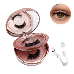 Ez Bella Lashes, Aerliss EzBella Magnetic Lashes with Applicator, Natural Look Magnetic Eyelashes, No Glue or Liner Needed False Eyelashes, Reusable Magnetic Eyelashes (Color : Simple)