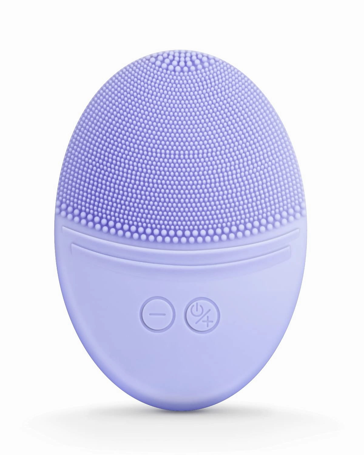 EZBASICS Facial Cleansing Brush Made with Ultra Hygienic Soft Silicone, Waterproof Sonic Vibrating Face Brush for Deep Cleansing, Gentle Exfoliating and Massaging, Inductive Charging (Violet)