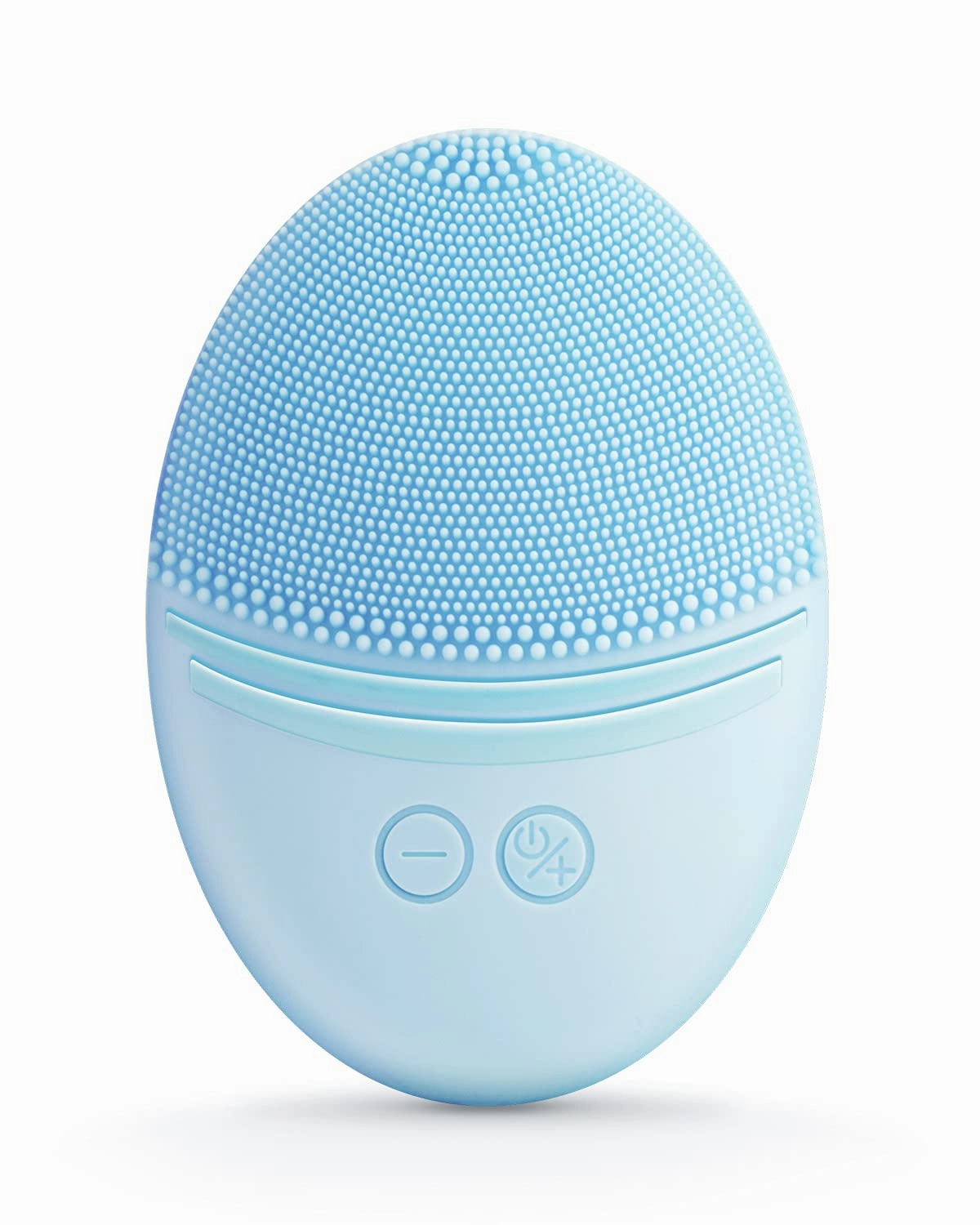 EZBASICS Facial Cleansing Brush Made with Ultra Hygienic Soft Silicone, Waterproof Sonic Vibrating Face Brush for Deep Cleansing, Gentle Exfoliating and Massaging, Inductive Charging (Violet)
